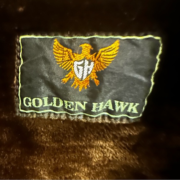 GOLDEN HAWK Vintage Brown Leather Button Up Moto Coat Removable Lining Men’s 2XL - Picture 3 of 16